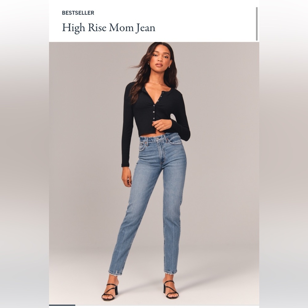 Abercrombie high rise mom jean